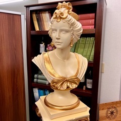 ※配送相談可/Made in Italy【イタリア製　胸像 ローマ柱 コラム】西洋アンティーク 飾り台 置物 オブジェ の画像
