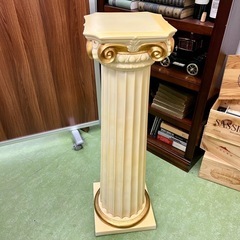 ※配送相談可/Made in Italy【イタリア製　胸像 ローマ柱 コラム】西洋アンティーク 飾り台 置物 オブジェ の画像