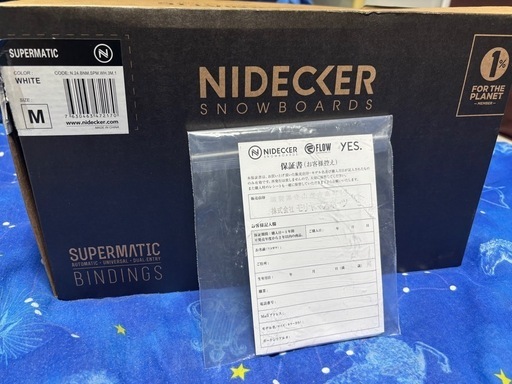 nidecker supermatic23-24 ホワイト　スノーボード　ビンディング　バイン 