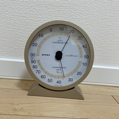 【美品・最安値】温湿度計♡ゴールドブラウン×ホワイト 茶色 金色 白色