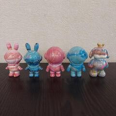 5体セット ベアアート アートベア DIY フィギュア インテリア オリジナルアート オリジナル ウサギ うさぎ 熊 クマ くまの画像