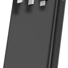 モバイルバッテリー 5000mAh 急速充電 3本ケーブル内蔵 ...