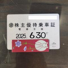 東武鉄道　株主優待　乗車証