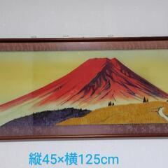 赤富士　額