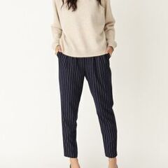 MOUSSY　タックストライプルーズパンツ