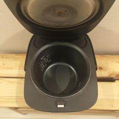 【山善】炊飯器/3合/ブラックの画像