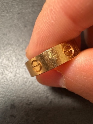 Cartier Au750 スクリューリング 59 ，珍しいの♡SNOE刻印有り