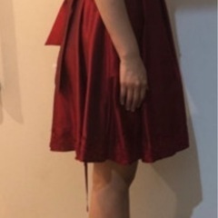 ドレス 赤 ボレロ付き  の画像
