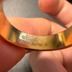 Cartier Au750 スクリューリング 59 ，珍しいの♡SNOE刻印有りの画像