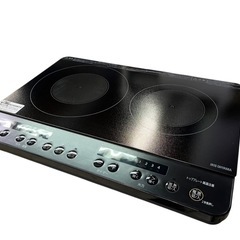 NO.2179 《美品》【2024年製】 アイリスオーヤマ 2口IHコンロ IHK-WKT23-B キッチン家電 電磁調理器 コンロ 中古の画像