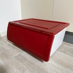 蓋つき　収納ボックス 赤