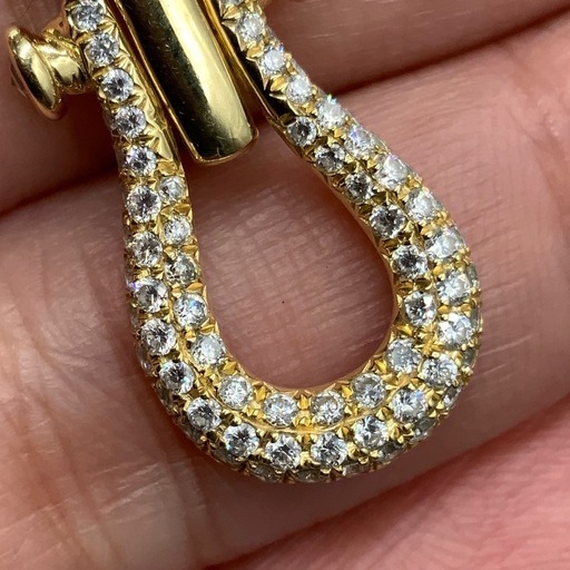 K18 馬蹄ペンダント　ホースシュー　4.1g 0.51ct