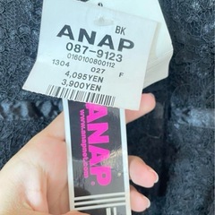 新品未使用タグ付きANAP キャミワンピース ブラック Fの画像