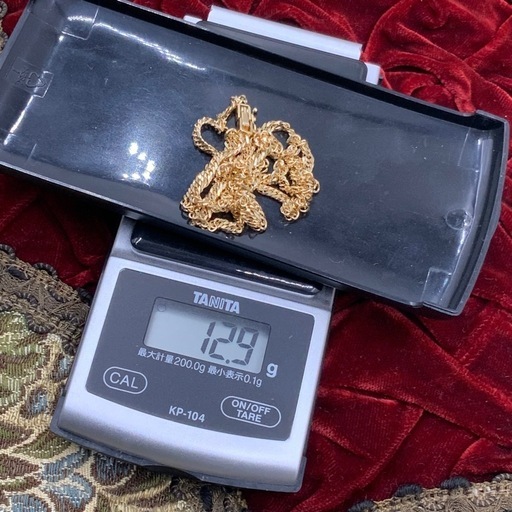 K18 喜平　6面ダブル　ネックレス　12.9g 約50cm