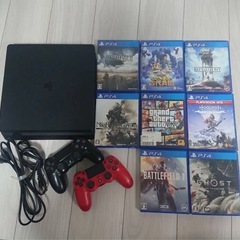 PlayStation 4 本体 + ゲームソフト8本 + コントローラー2つ