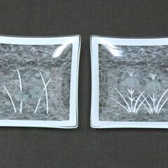 無料　五様切子　ガラス皿　銘々皿揃　横14㎝×縦14㎝　日本製　食器　未使用の画像