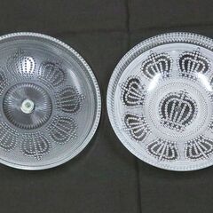 お菓子入れ　直径25㎝×高さ10㎝　小物入れ　プラスチック　レトロ　中古品の画像