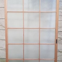 ５０年前のガラス格子戸