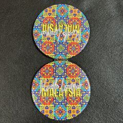 お値下げしました。コンパクトミラー(両面)　クアラルンプールで購入の画像