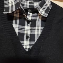 チェックシャツ　セーター　4280円商品　新品の画像