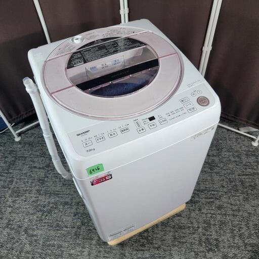 ‍♂️h060208売約済み❌6936‼️配送設置は無料‼️訳アリ特価最新2022年製✨SHARP 7kg 洗濯機 インバーター付き静音モデル