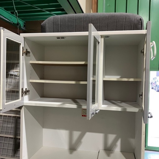 食器棚　白　ホワイト　家具　キッチンボード　キッチン家具