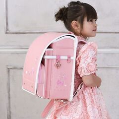 【新品】大人気 女の子ランドセル リボンモデル 大容量 軽量 撥水 6年保証 全国送料無料 スクールバック 小学生通学カバン ライトピンク②の画像