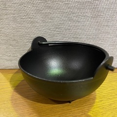 『未使用』いろり鍋   16cm  1人用  鉄鍋 卓上鍋 持ち手付 まとめて買うとお得🉐の画像
