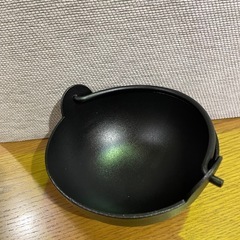『未使用』いろり鍋   16cm  1人用  鉄鍋 卓上鍋 持ち手付 まとめて買うとお得🉐の画像
