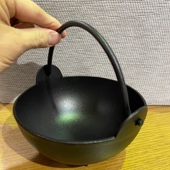 『未使用』いろり鍋   16cm  1人用  鉄鍋 卓上鍋 持ち...