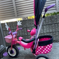 ミニーマウス　カーゴサンシェード　手押し三輪車　の画像