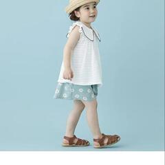 80 プティマイン(petit main)レトロ花柄キュロットの画像