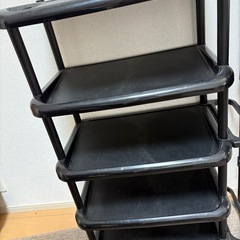 靴棚　銀ラック　