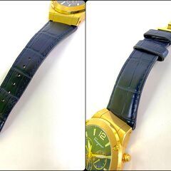 Salvatore Ferragamo エフエイティ F-80 クラシック SFEX00319 10気圧防水 クロノグラフ デイト ネイビー系 SS フェラガモ 稼働品の画像