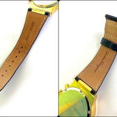 Salvatore Ferragamo エフエイティ F-80 クラシック SFEX00319 10気圧防水 クロノグラフ デイト ネイビー系 SS フェラガモ 稼働品の画像
