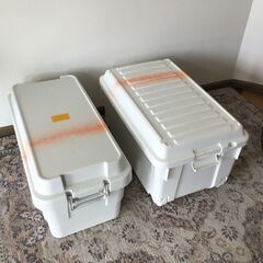 183 【２個セット】コンテナボックス大小２個セット プラスチッ...