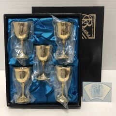 ☆金杯 5点セット 24KGP レトロ アンティーク 縁起物 長...
