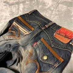 エドウィン　ヴィンテージシリーズ　ストレートジーンズ　裾カット無し　30インチ　古着【現地渡し限定】の画像