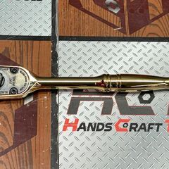 値下げしました！【中古】スナップオン Snap-on F80XCV ゴールドラチェットハンドル 95th記念 300本限定 貯金箱付き(フタ無し)の画像