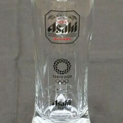 ASAHI（アサヒ）ビアジョッキ　2個　直径8㎝×高さ21㎝　スーパードライ　TOKYO 2020 オリンピック　食器　ビール　中古品の画像