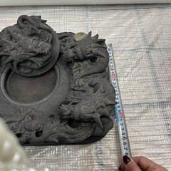 蔵出し　骨董　龍手彫り硯　水岩石如神　蔵之房珍の画像