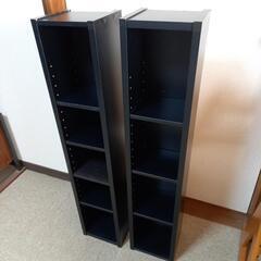 木製CDラック黒2つ