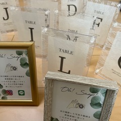 結婚式　テーブルナンバーの画像
