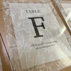 結婚式　テーブルナンバーの画像