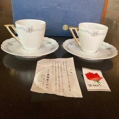 【新品未使用】LIMOGES リモージュ　デミタスカップ　ペアセ...
