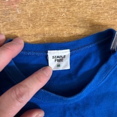simple free 青犬柄Tシャツ　95 シンプルフリーの画像