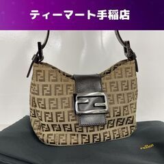 本物 FENDI ミニマンマバケット ズッカ柄 ハンドバッグ シ...