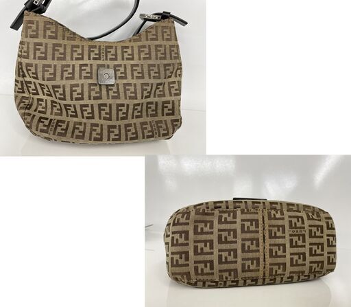 本物 FENDI ミニマンマバケット ズッカ柄 ハンドバッグ ショルダー