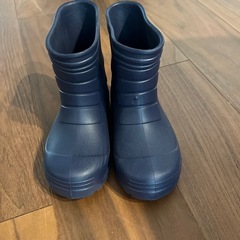 ほぼ新品　キッズ　子供　長靴　ネイビー　19cm
