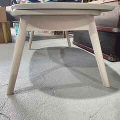 ★こたつテーブル★ローテーブル 木目調 ホワイト 楕円形 W90cm 折りたたみ可 シンプル オシャレ センターテーブル リビングの画像